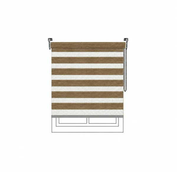Persiana Sheer Luxury Dense Brown Vertilux confeccionada a medida