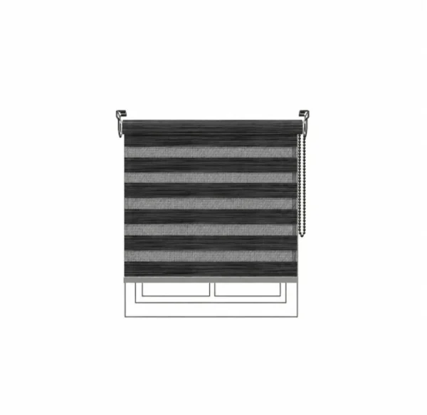 Persiana Sheer Napa Charcoal Vertilux confeccionada a medida