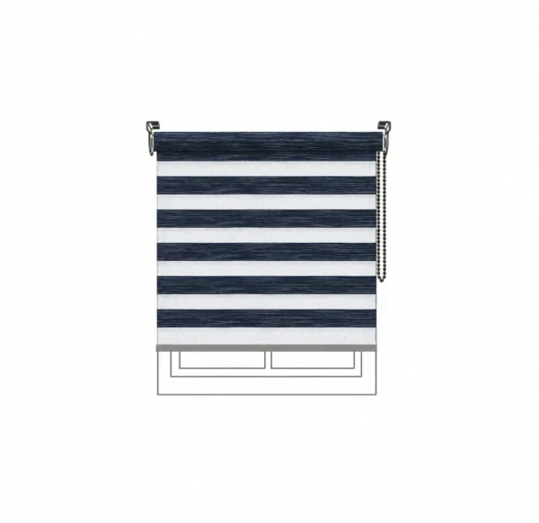Persiana Sheer Novel Navy Vertilux confeccionada a medida