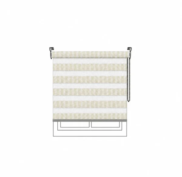 Persiana Sheer Sheer Vision FR White Beige Vertilux confeccionada Persiana Sheer Sheer Vision FR White Beige Vertilux confeccionada a medida