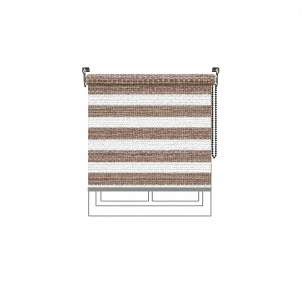 Persiana Sheer Sheer Vision FR White Brown Vertilux confeccionada a medida