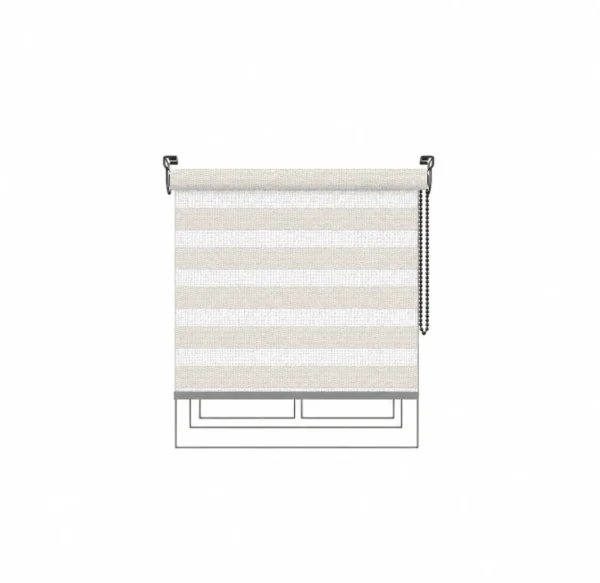 Persiana Sheer Sheer Vision FR White Linen Vertilux confeccionada Persiana Sheer Sheer Vision FR White Linen Vertilux confeccionada a medida