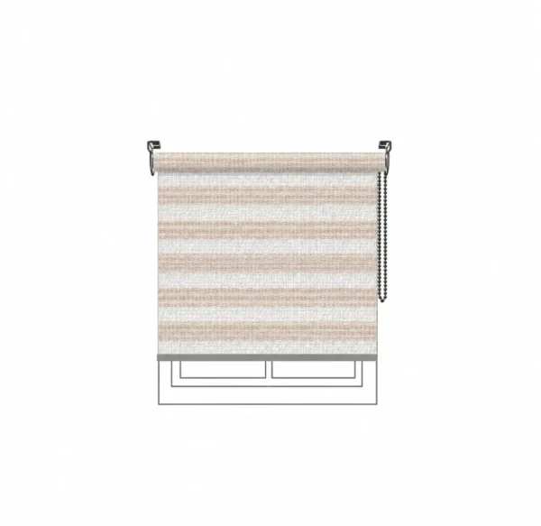 Persiana Sheer Sheer Vision FR White Sand Vertilux confeccionada Persiana Sheer Sheer Vision FR White Sand Vertilux confeccionada a medida