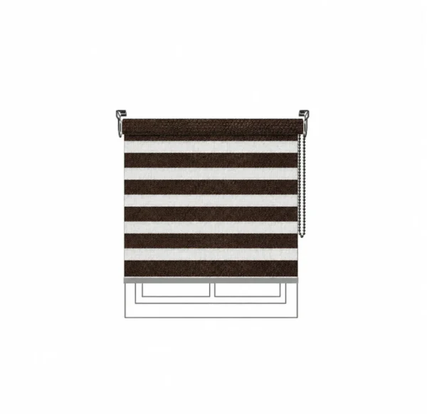 Persiana Sheer Velour Chocolate Vertilux confeccionada a medida