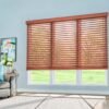 Persiana de madera Basswood 2 pulgadas Rose en ambiente
